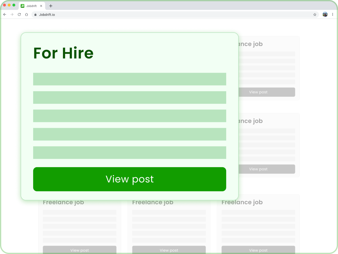 Job management dashboard